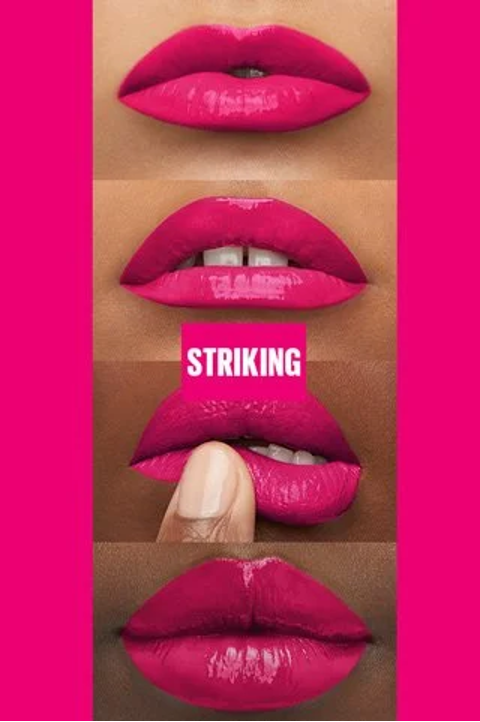 labiales maybelline vinyl ink rosa fucsia striking tutorial de maquillaje